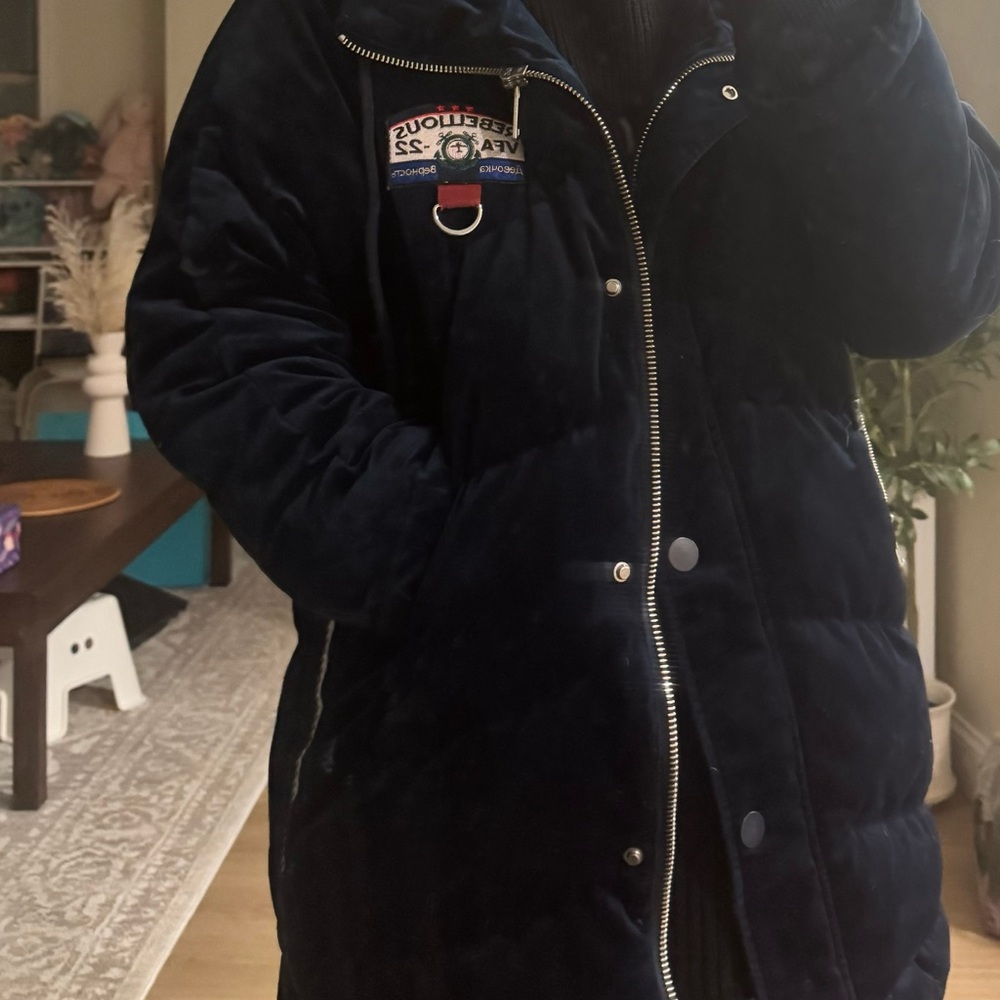 Navy Padded Winter Coat